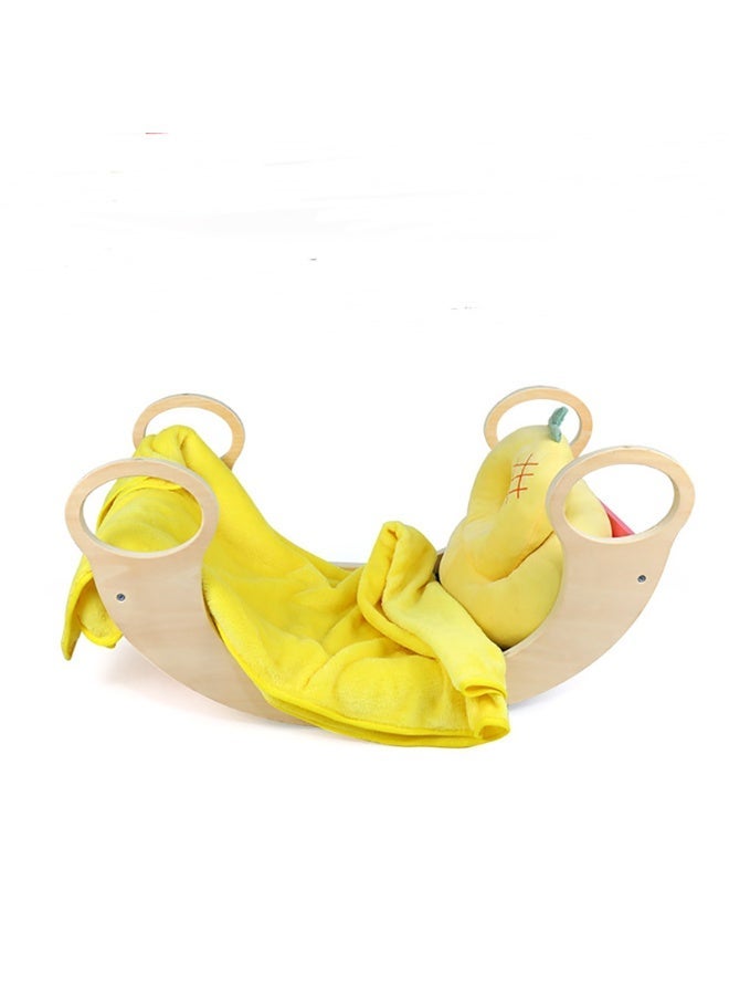 توكي توي قوس تسلق خشبي بألوان قوس قزح من TOOKY TOY – صالة لعب مونتيسوري داخلية، إطار هزّاز مزدوج الجوانب للأطفال الصغار - Image 4